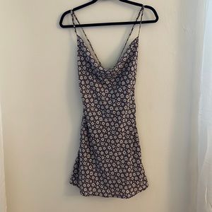 Purple floral mini dress